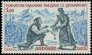 Andorra French Administration #155-157, Complete Set(3), 1963, Never Hinged