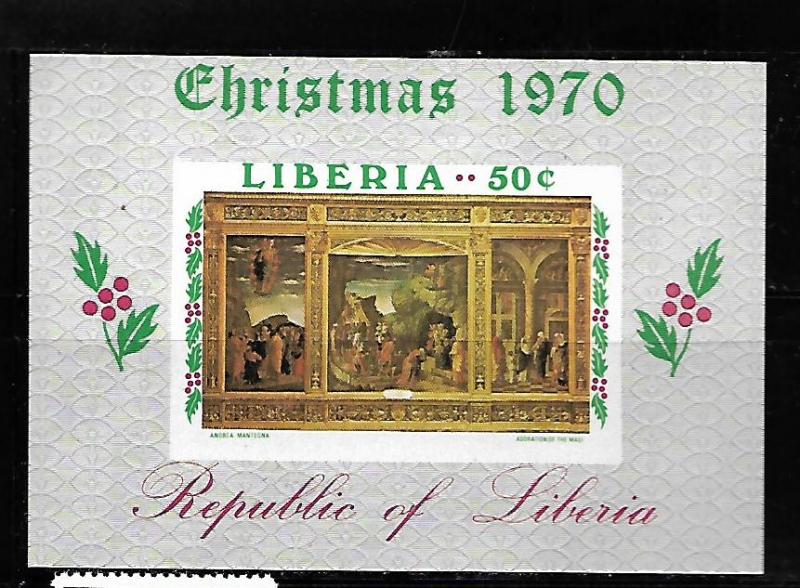 LIBERIA, 540, MNH, SS, CHRISTMAS 1970