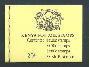 Kenya #425,27,29-30 NH Butterfly Defins. - 20sh Complete Booklet