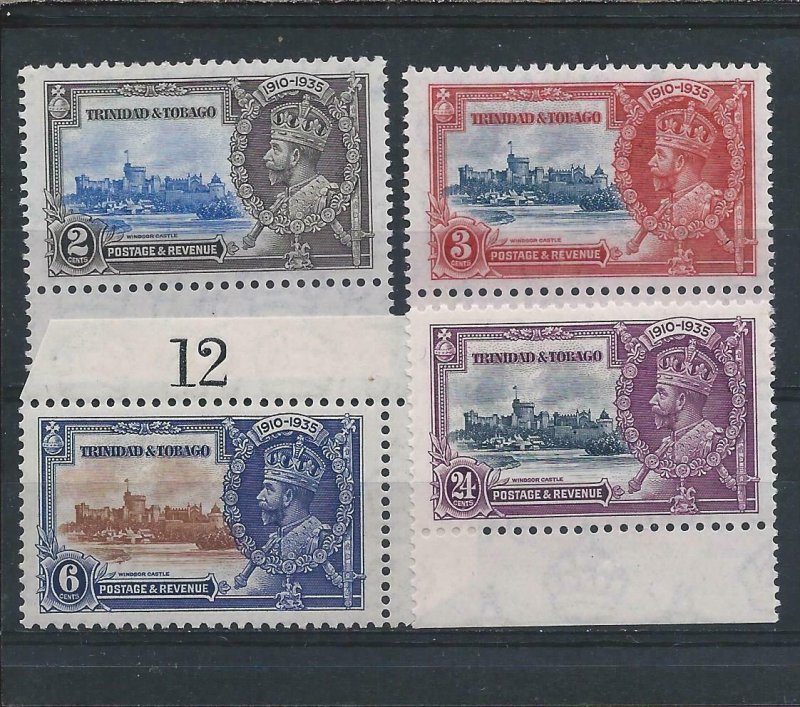 Trinidad & Tobago 1935 Silver Jubilee set of four MNH SG239/242 Cat £16