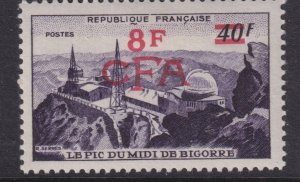 REUNION, 1954 8f.CFA on 50f. Bigorre, lhm.