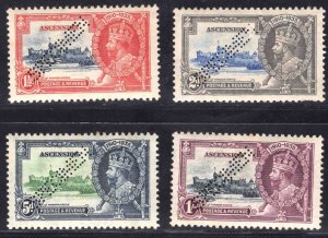 MOMEN: ASCENSION SG #31s-34s SPECIMEN 1935 MINT OG H £425 LOT #66534