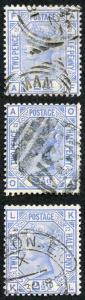 SG157 2 1/2d Blue set of plate numbers (plate 21 has small tear)