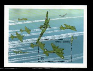 Antigua 1991 - World War ll Airplanes - Souvenir Stamp Sheet - Scott #1390 - MNH