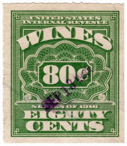 (I.B) US Revenue : Wines Duty 80c (1916)
