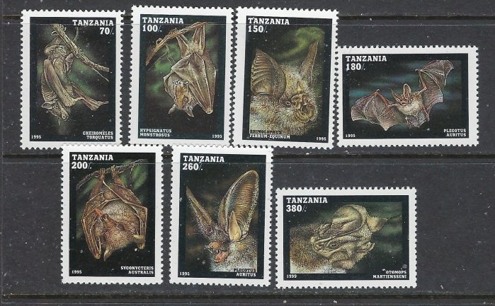 Tanzania 1396-1402 MNH 1995 Bats (ap7081)