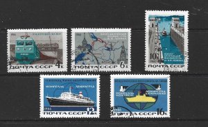 RUSSIA - 1966 MODERN TRANSPORTATION - SCOTT 3179 TO 3183 - USED