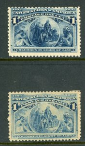 USA 1893 Columbian 1¢ Scott #230 Two Colors MNH/Mint S175 ⭐⭐⭐⭐⭐⭐