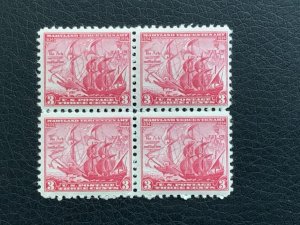 Scott 736- Maryland, 300 Years, The Ark and the Dove- 3c 1934- MNH block of 4