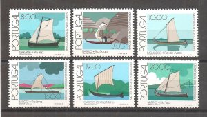 PORTUGAL 1981 River Boats Frigate Rabelo Moliceiro Boat Varino MNH** 19963 Set-