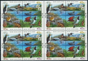 [371] New Zealand Fauna WWF 4x good Set very fine MNH Stamps