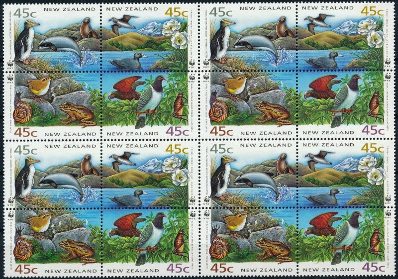 [371] New Zealand Fauna WWF 4x good Set very fine MNH Stamps