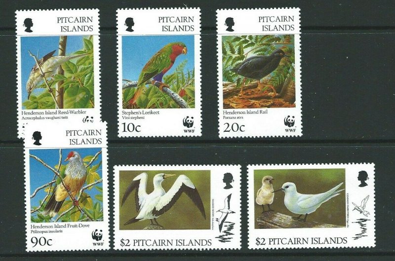 PITCAIRN ISLANDS SG504/9 1996 ENDANGERED SPECIES LOCAL BIRDS MNH