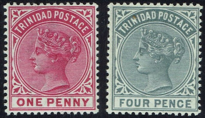 TRINIDAD 1883 QV 1D AND 4D */**