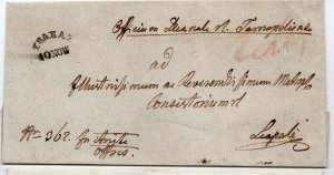 praephilatelic letter  from galizia :  zbaraz - tarnopol - lemberg