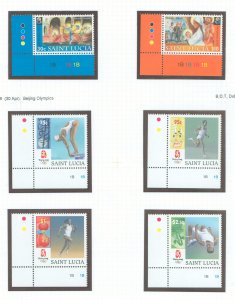 St. Lucia #1245-1250 Mint (NH) Single (Complete Set) (Olympics) (Sports)