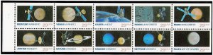 1991 Space Exploration Sc 2577a 29c MNH OG folded booklet pane of 10