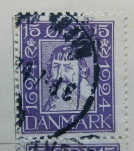 1924 A6P22#59 Denmark Anniv Danish Postal Service 15o Used-