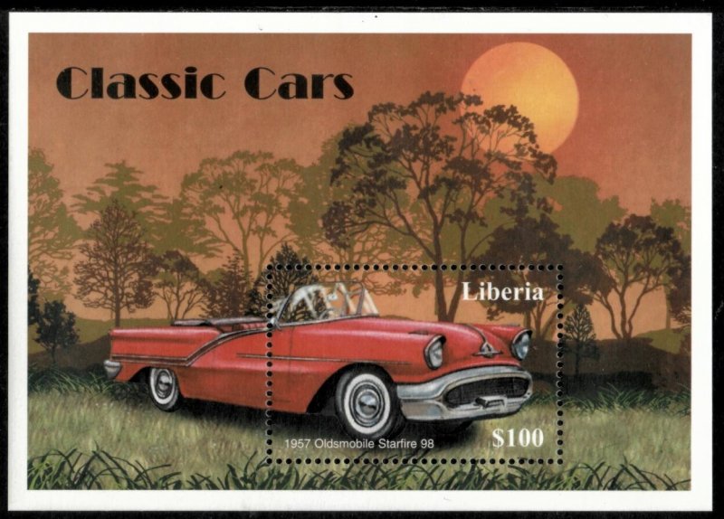 Liberia 2002 - Classic Cars - Souvenir Stamp Sheet - MNH
