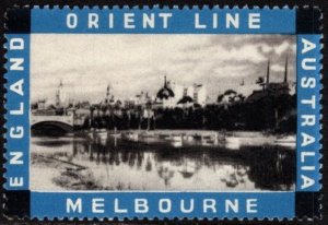 1930's Australia Poster Stamp The Orient Steam Navigation Company Melbou...