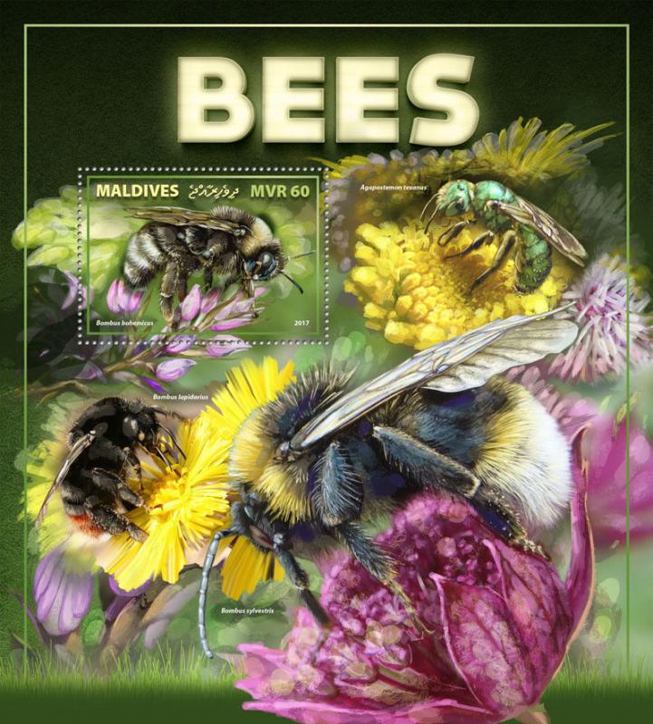 Z08 MLD171009b Maldives 2017 Bees MNH ** Postfrisch