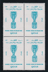 Qatar # 107Cm, World Cup Soccer, Block of 4, NH, 1/2  Cat.