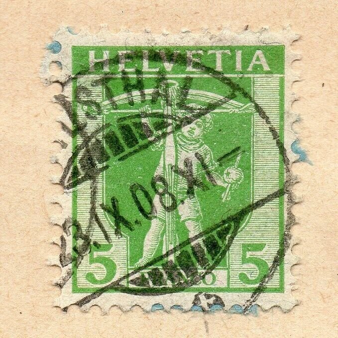 Switzerland 1904 Early Issue Fine Used 5c. Postmark NW-08223