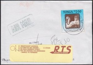 TONGA 2005 cover to USA -  Returned to Sender..............................B1589