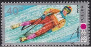 Poland 1871 Olympic Luge, Sapporo '72 40Gr 1972