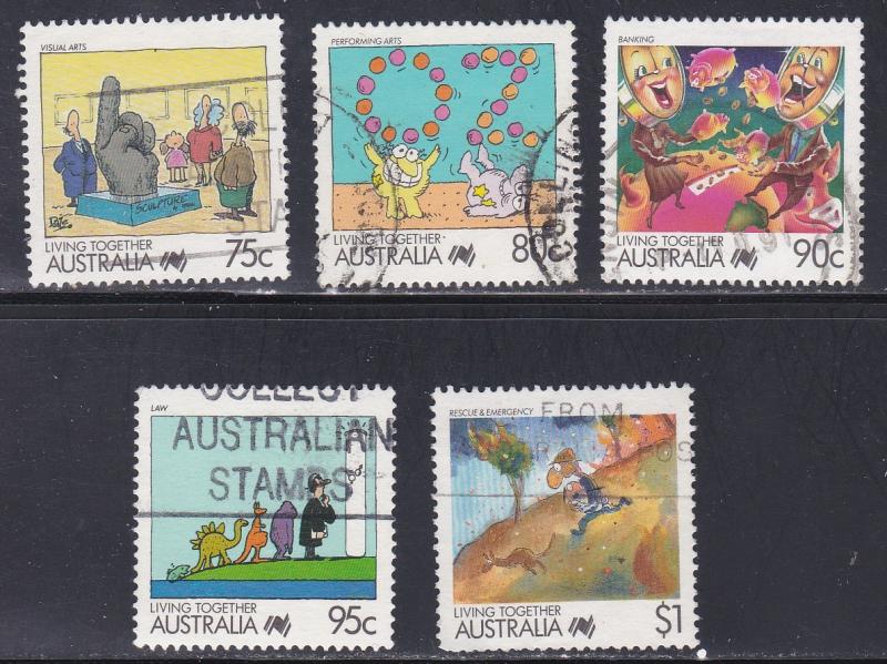 Australia # 1074-1078, Cartoons, High Values, Used, 1/3 Cat.