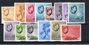 Seychelles 1938-49 20c to 5r values between SG 140b and 149 MH
