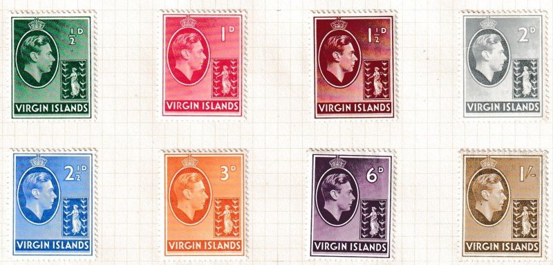 BRITISH VIRGIN ISLANDS.  GEORGE VI SET OF 8.   MM. 