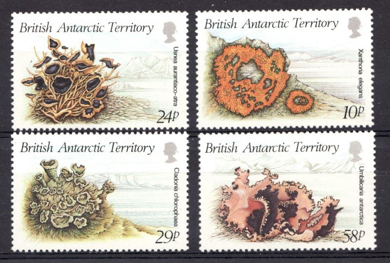 1989 BAT British Antarctic Territory Sc# 149-52 - Flora, Lichens. MNH Cv$8.90