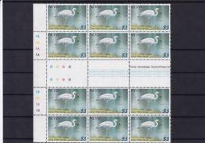 great white heron nevis $3  mint never hinged stamps ref r15023