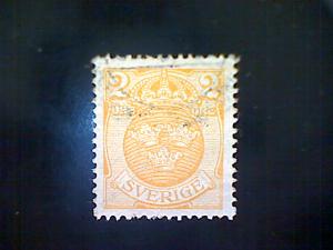 Sweden (Sverige), Scott #96, used (o), 1911, Coat of Arms, 2ö, orange