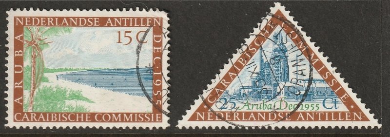 Netherlands Antilles 1955 Sc 233-4 set used