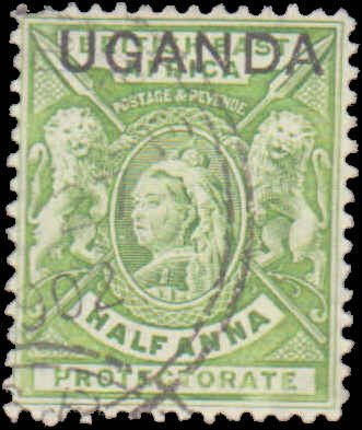 Uganda  #77, Complete Set, 1902, Used