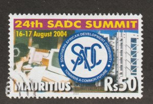 2004 Mauritius Sc# 992 - Rs50, 24th SADC Summit. Used Cv$6.50