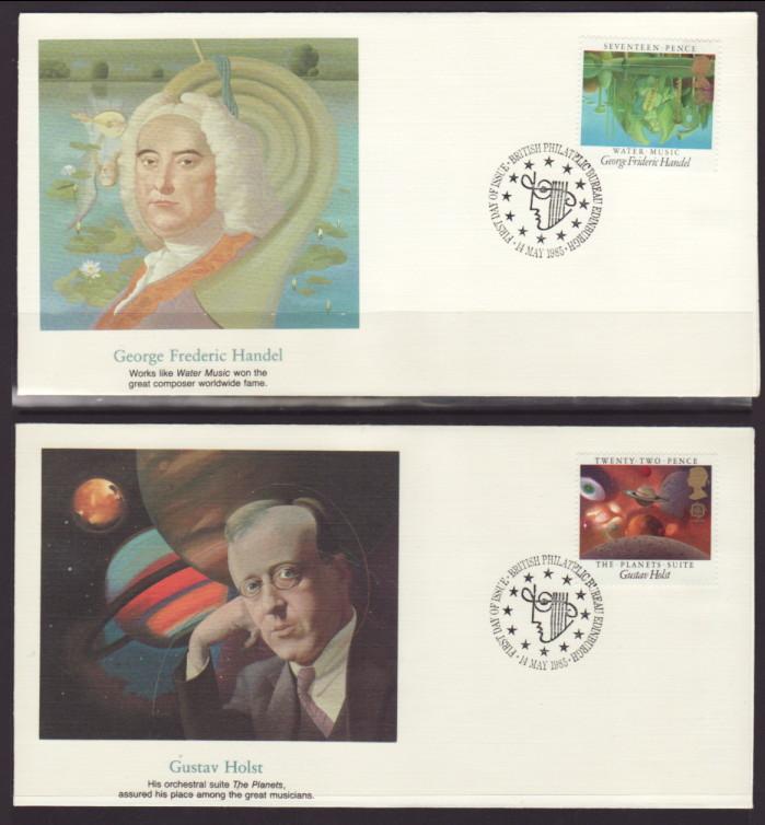 Great Britain 1103-1106 Music 1985 Fleetwood S/4 U/A FDC