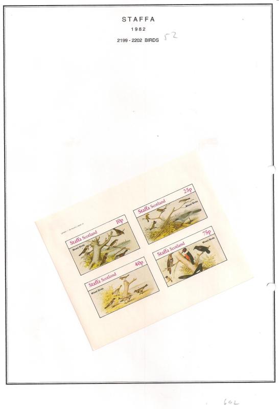 SCOTLAND - STAFFA - 1982 - Birds #65 - Imperf 4v Sheet - MLH