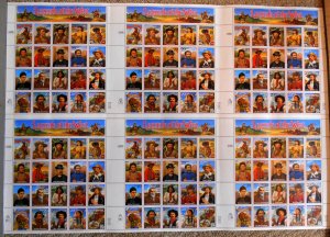 1994 Legends of the West full press sheet Sc 2869 MNH 6 panes of 20 29c