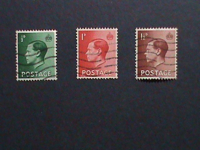 ​GREAT BRITAIN 1936- 3 DIFFERENT- VERY OLD HIGH VALUE KING EDWARD VIII STAMPS