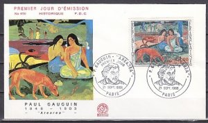 France, Scott cat. 1205. P. Gauguin Art issue. First day cover. ^