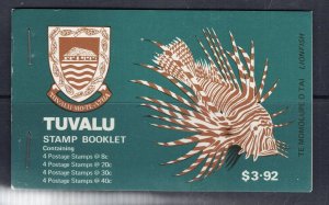 TUVALU Sc# 101 // 108 var MNH FVF Booklet Complete Marine Life Lion Fish