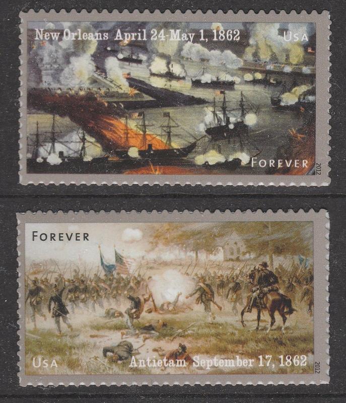 US 4664-4665 Civil War 1862 forever set (2 stamps) MNH 2012