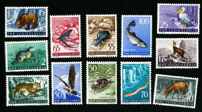 Yugoslavia # 398/409 - MLH - Wildlife Animals complete Set