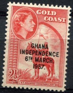 Ghana Sc#26 MNH, 2½p red, Independence Definitives (1958)