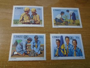 South Africa Ciskei  #  77-80  MNH   Scouting