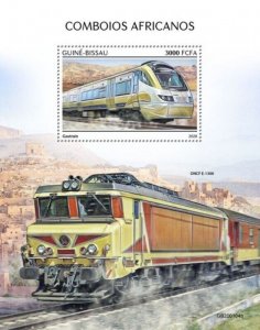 Guinea-Bissau - 2020 African Railway Trains - Stamp Souvenir Sheet - GB200104b