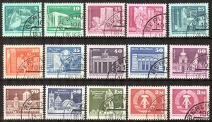 Germany DDR 1980 / 1981 Definitive Architecture set of 15 Used CTO